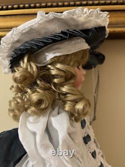 Poupée en porcelaine vintage complète Kaitlyn & Teddy par Janis Berard, 21 pouces