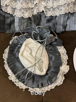 Poupée en porcelaine vintage complète Kaitlyn & Teddy par Janis Berard, 21 pouces