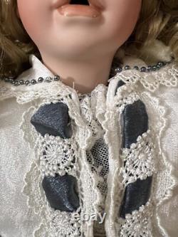 Poupée en porcelaine vintage complète Kaitlyn & Teddy par Janis Berard, 21 pouces