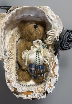 Poupée en porcelaine vintage complète Kaitlyn & Teddy par Janis Berard, 21 pouces