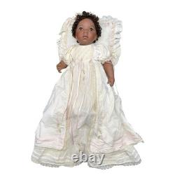 Poupée en porcelaine vintage de bébé afro-américain Donna Rubert de la Danbury Mint