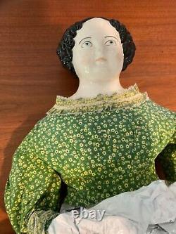 Poupée en porcelaine vintage de grande taille, 30 pouces de hauteur. #201