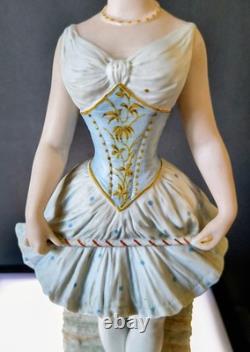 Poupée figurine en biscuit de ballerine danseuse dame Heubach victorienne allemande antique