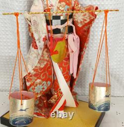 Poupée geisha japonaise vintage de 18 pouces en kimono, visage en porcelaine YOSHITOKU OBAYAMA Poupée geisha japonaise vintage de 18 pouces en kimono, visage en porcelaine YOSHITOKU OBAYAMA