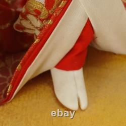 Poupée geisha japonaise vintage de 18 pouces en kimono, visage en porcelaine YOSHITOKU OBAYAMA