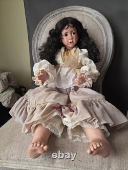 Poupée grande en porcelaine gipsy Joyce Murch vintage 1991 24 pouces en excellent état rare