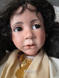 Poupée grande en porcelaine gipsy Joyce Murch vintage 1991 24 pouces en excellent état rare