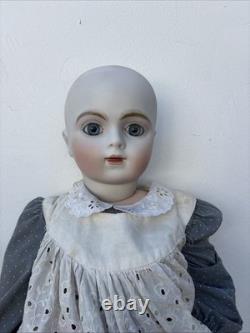 Poupée habillée vintage française Bru Junr réplique nordique, 35 pouces de haut