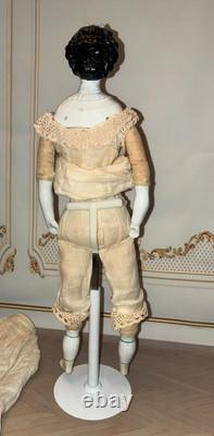 Poupée rare en porcelaine Parian Limbach, dame irlandaise, reine, cheveux hautement sculptés, 14 pouces