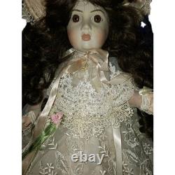 Poupée victorienne en porcelaine antique Francine Cee 1995 Bru Jne 24 Vintage