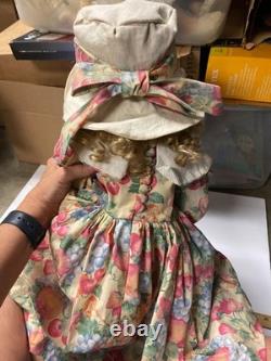 Poupée vintage Christine Orange en porcelaine 28 Hellen robe/chapeau Berry #923/1000