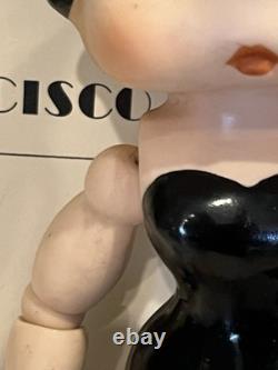 Poupée vintage en porcelaine Betty Boop de 11 pouces, 1982, bras et jambes articulés, robe noire