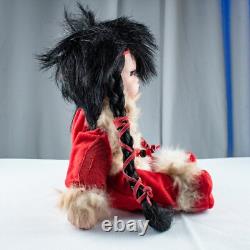 Poupée vintage en porcelaine Papoose garçon Cheyenne indien d'Amérique