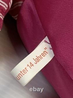 Poupée vintage en porcelaine Q-tee et support en métal 14 thème clown rose rare