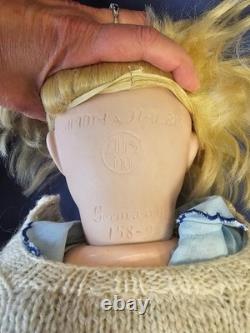 Poupée vintage en porcelaine Simon & Halbig (modèle 158-9)
