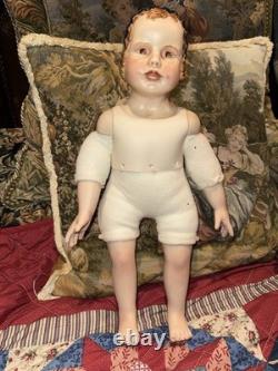 Poupée vintage en porcelaine de 17 po Mary Beth par Rachel Cold