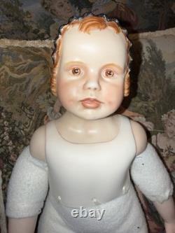 Poupée vintage en porcelaine de 17 po Mary Beth par Rachel Cold