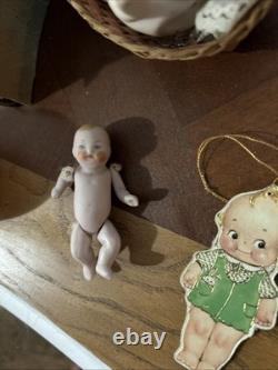 Poupées Kewpie en porcelaine vintage Lot de poupées dans la boîte Rose O'Neil