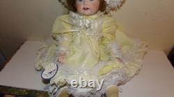 Poupées de Jeri, poupée en porcelaine articulée, très limitée, vintage, robe jaune