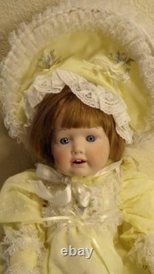 Poupées de Jeri, poupée en porcelaine articulée, très limitée, vintage, robe jaune