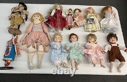 Poupées de mode en porcelaine majoritairement des années 70 et 80, vintage, lot de 17 poupées Effanbee et Geppedo.