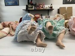 Poupées de mode en porcelaine majoritairement des années 70 et 80, vintage, lot de 17 poupées Effanbee et Geppedo.