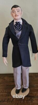 Poupées en porcelaine Scarlett O'Hara et Rhett Butler par Franklin Mint Vintage 1986