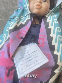 Poupées en porcelaine amérindiennes vintage, lot de 4, Danbury Mint, Ho Moi, 14 16