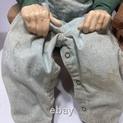 Poupées en porcelaine vintage William L. Wallace Jr. Grand-mère et Grand-père fermier 24