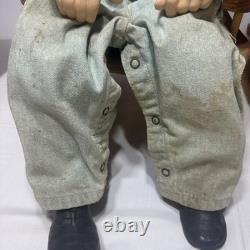 Poupées en porcelaine vintage William L. Wallace Jr. Grand-mère et Grand-père fermier 24