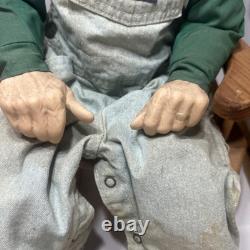 Poupées en porcelaine vintage William L. Wallace Jr. Grand-mère et Grand-père fermier 24