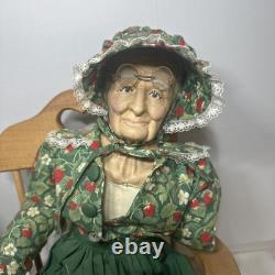 Poupées en porcelaine vintage William L. Wallace Jr. Grand-mère et Grand-père fermier 24