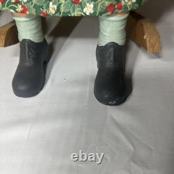 Poupées en porcelaine vintage William L. Wallace Jr. Grand-mère et Grand-père fermier 24