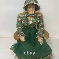 Poupées en porcelaine vintage William L. Wallace Jr. Grand-mère et Grand-père fermier 24