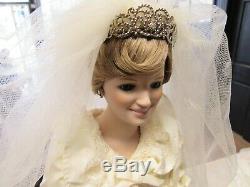 Princesse Diana Mariage Doll Vintage 1980 De La Monnaie Porcelaine W Danbury Stand 222242