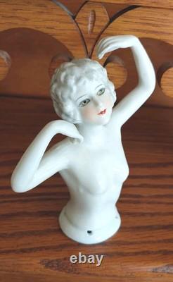 RARE Poupée en PORCELAINE ANCIENNE Grande de 5 pouces de hauteur Parfait État Années folles