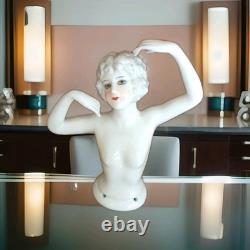 RARE Poupée en PORCELAINE ANCIENNE Grande de 5 pouces de hauteur Parfait État Années folles