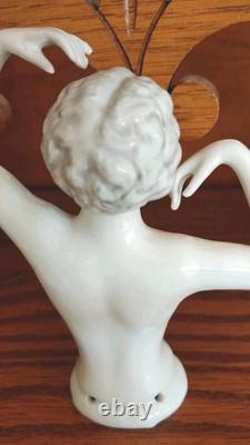 RARE Poupée en PORCELAINE ANCIENNE Grande de 5 pouces de hauteur Parfait État Années folles