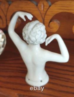 RARE Poupée en PORCELAINE ANCIENNE Grande de 5 pouces de hauteur Parfait État Années folles