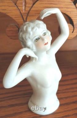 RARE Poupée en PORCELAINE ANCIENNE Grande de 5 pouces de hauteur Parfait État Années folles