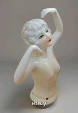 RARE Poupée en PORCELAINE ANCIENNE Grande de 5 pouces de hauteur Parfait État Années folles