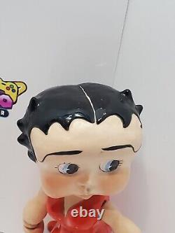 RARE Vintage 11 Betty Boop Poupée en porcelaine/biscuit articulée Robe rouge Antique