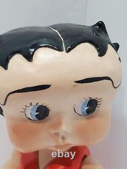 RARE Vintage 11 Betty Boop Poupée en porcelaine/biscuit articulée Robe rouge Antique