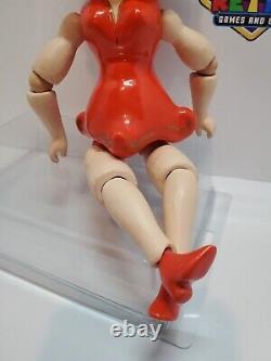 RARE Vintage 11 Betty Boop Poupée en porcelaine/biscuit articulée Robe rouge Antique