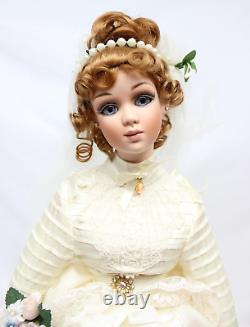 RARE Vintage Exclusivement Vôtre CELIA 21 Éd. Lmt Poupée de Collection de Mariée en Porcelaine