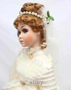 RARE Vintage Exclusivement Vôtre CELIA 21 Éd. Lmt Poupée de Collection de Mariée en Porcelaine