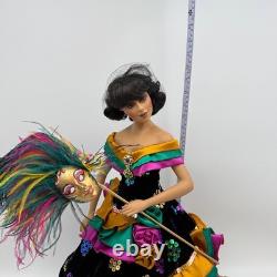 RIO, reine du carnaval, poupée en porcelaine Franklin Mint, neuve en boîte