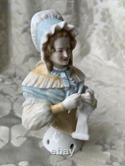 Rare Exceptionnelle Demi-poule/demi-figurine/teepuppe/poupée De Pincushion/ A. W. Kister