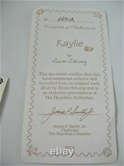 Rare Poupée Vintage, Porcelaine Kaylie Hamilton Collection, Certificat Auth