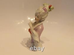 Rare Vintage 4 Tall Porcelain Pin Coussin Half Doll Victorian Letter Curls Nice